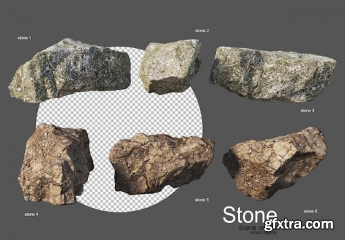 Different types of stones PSD