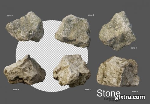 Different types of stones PSD