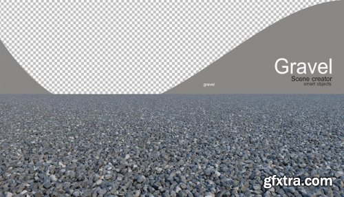 Lots of gravel in various shapes PSD