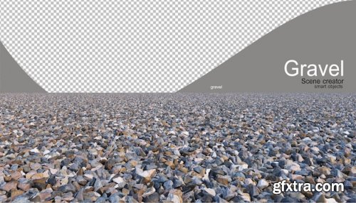 Lots of gravel in various shapes PSD