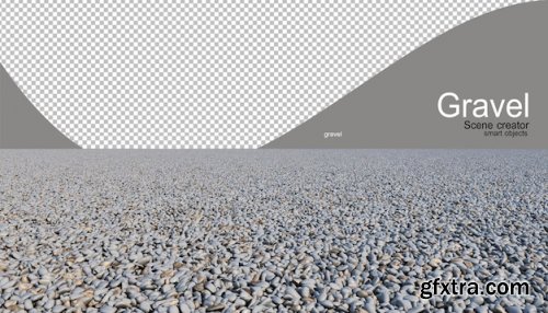 Lots of gravel in various shapes PSD