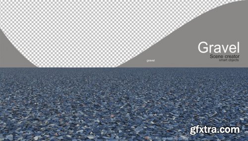 Lots of gravel in various shapes PSD