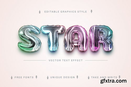 CreativeMarket - Bubble Holo - Editable Text Effect 7165344