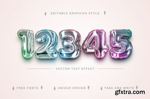 CreativeMarket - Bubble Holo - Editable Text Effect 7165344