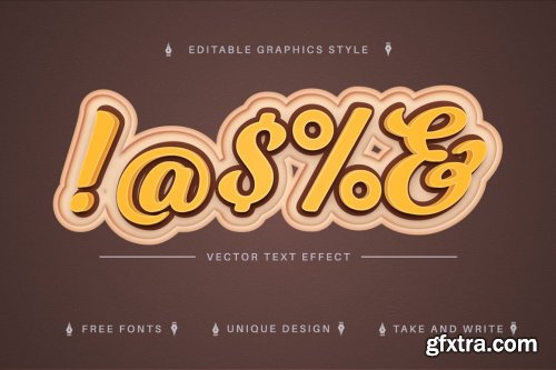 CreativeMarket - Banana - Editable Text Effect, Font 7164924