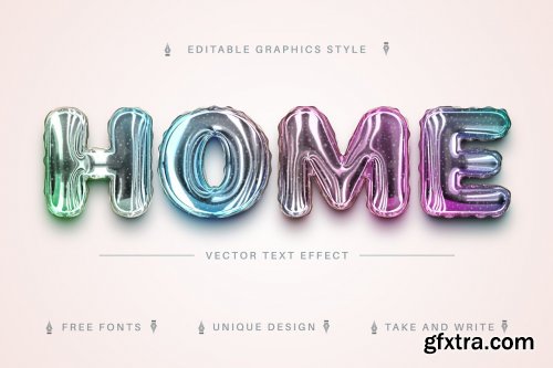 CreativeMarket - Bubble Holo - Editable Text Effect 7165344