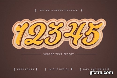 CreativeMarket - Banana - Editable Text Effect, Font 7164924