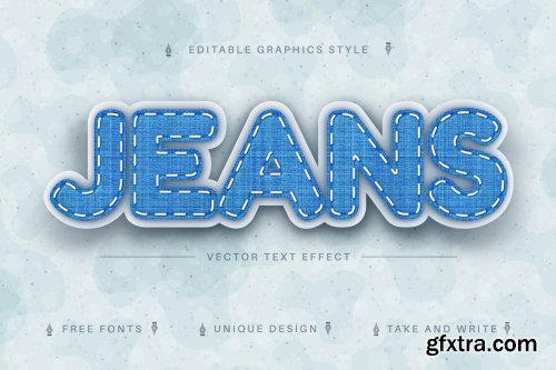  CreativeMarket - Jeans Textile - Editable Text Effect 7164099