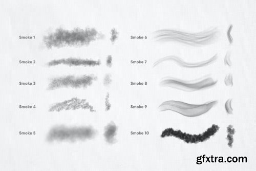 10 Smoke Brushes Procreate