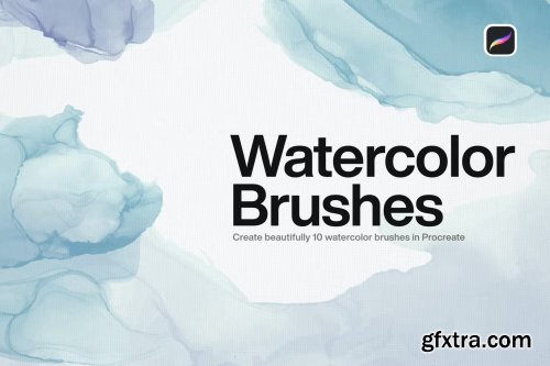 10 Watercolor Brushes Procreate