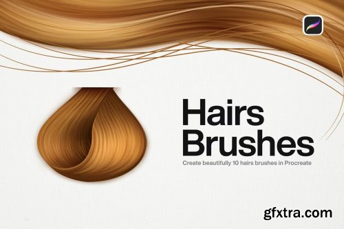 10 Hair Brushes Procreate