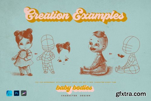 CreativeMarket - Cute Kids Grids for Procreate 5172134