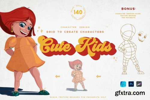 CreativeMarket - Cute Kids Grids for Procreate 5172134