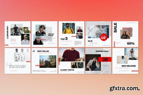 Streetwear Instagram Social Media Template Vol.10