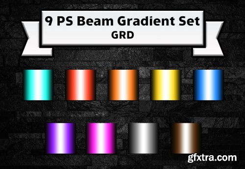 CreativeMarket - Adobe Photoshop Beam gradient bundle 7168249