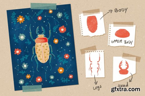 CreativeMarket - Lovely Bugs for Procreate 6176634