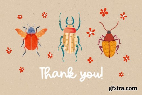 CreativeMarket - Lovely Bugs for Procreate 6176634