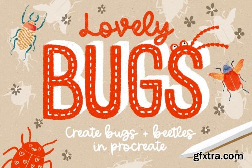 CreativeMarket - Lovely Bugs for Procreate 6176634