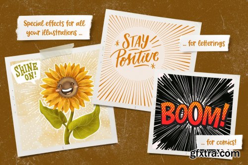 CreativeMarket - Speedlines Stamp Set for Procreate 6572178