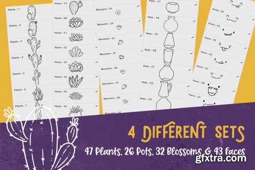 CreativeMarket - Procreate Plants & Pots Stamp Set 4967504