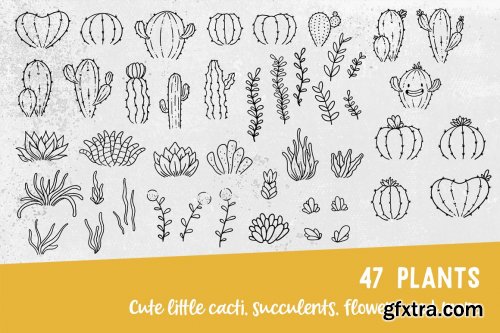 CreativeMarket - Procreate Plants & Pots Stamp Set 4967504