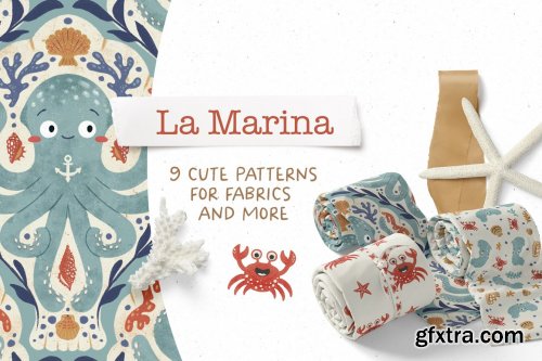 CreativeMarket - La Marina - Pattern Set 7092671