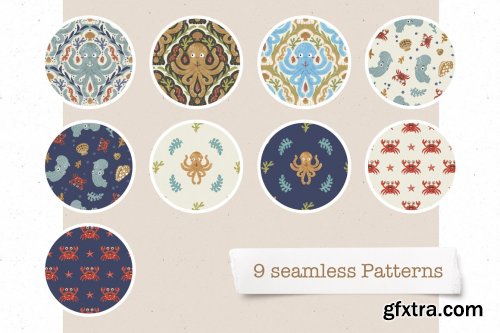 CreativeMarket - La Marina - Pattern Set 7092671