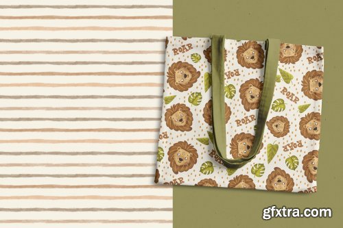 CreativeMarket - Little Lion - Pattern Set 7099941