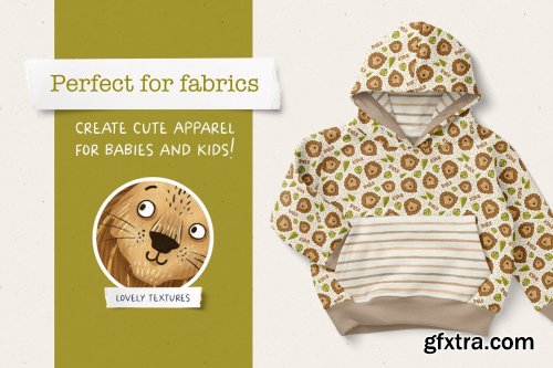 CreativeMarket - Little Lion - Pattern Set 7099941