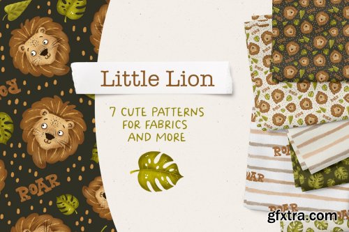 CreativeMarket - Little Lion - Pattern Set 7099941