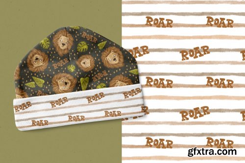 CreativeMarket - Little Lion - Pattern Set 7099941