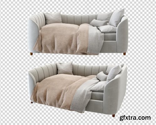 Isolated modern sofa in 3d rendering