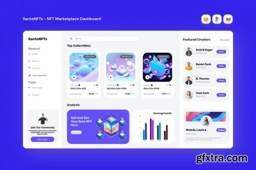 SantoNFTs - NFT Marketplace Dashboard