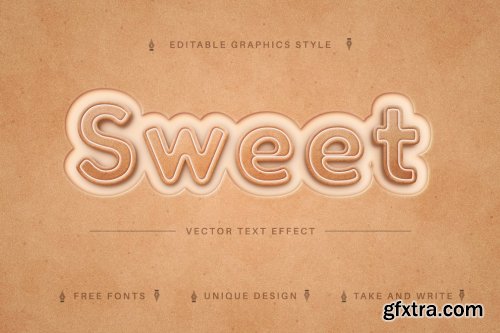 CreativeMarket - Biscuit - Edit Text Effect, Editable 7169321