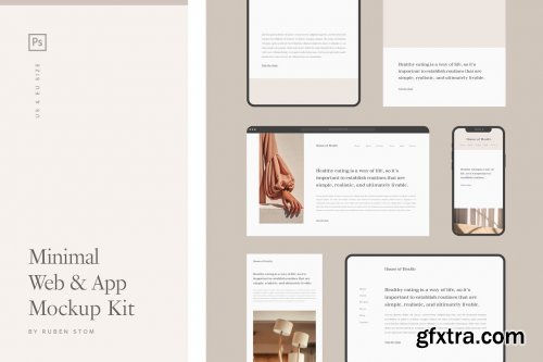 CreativeMarket - Minimal Web & App Mockup Kit 6533809