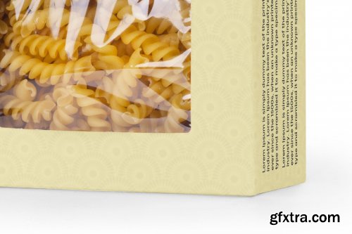 CreativeMarket - Paper Box with Spiral Pasta Mockup 7169252