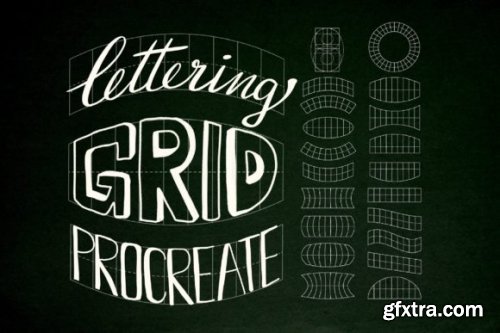 Lettering Grid for Procreate Stamp Brush