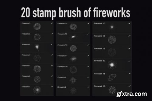 Fireworks Stamps Brushes for Procreate