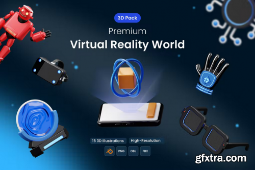 Virtual Reality 3D Render Illustration