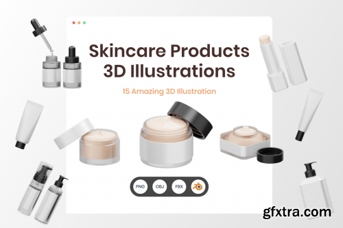 Skincare Product 3D Render Illustration