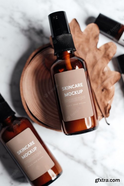 Skincare spray bottle mockup