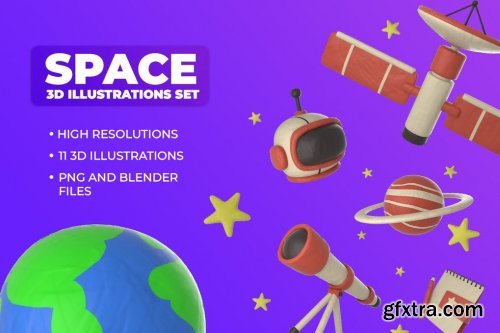 Space 3D Illustrations