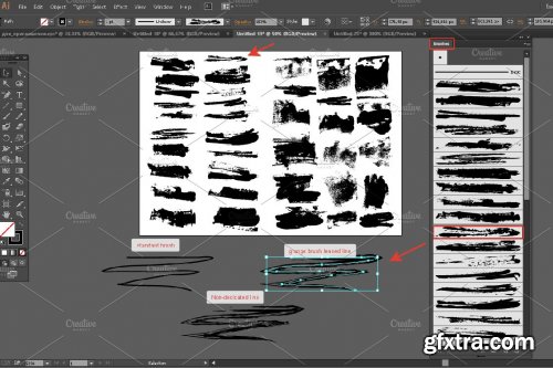 Superpack: 91 Ink Brushes