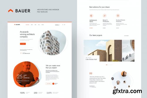 Bauer - Architecture & Interior PSD Template