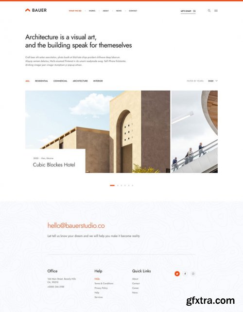 Bauer - Architecture & Interior PSD Template