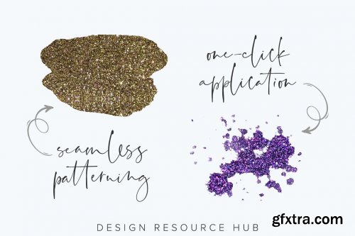 CreativeMarket - Jewel Tone Glitter Layer Styles 6966080