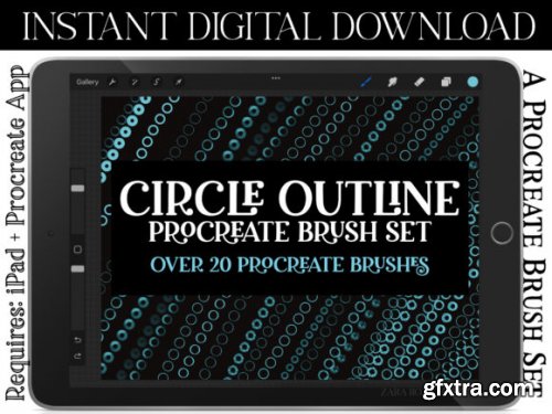 Procreate Circle Outline Brush Set Pack
