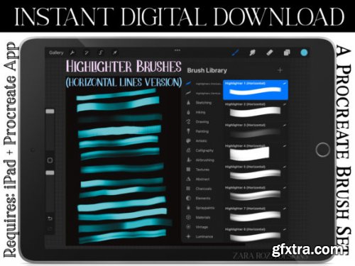Procreate Highlighter Marker Brush Set