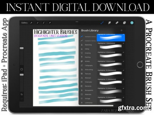 Procreate Highlighter Marker Brush Set