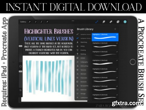 Procreate Highlighter Marker Brush Set
